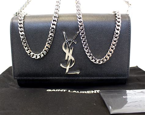 black ysl bag with silver chain|saint laurent chain bag.